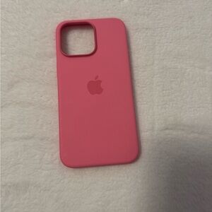 Apple Pink Silicone 15 Pro Max iPhone Case
